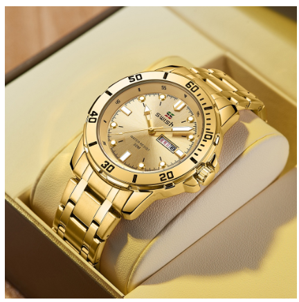 Original Luxury Fashion Watch Luminous Calendar Waterproof Business Simple Quartz Watch M3