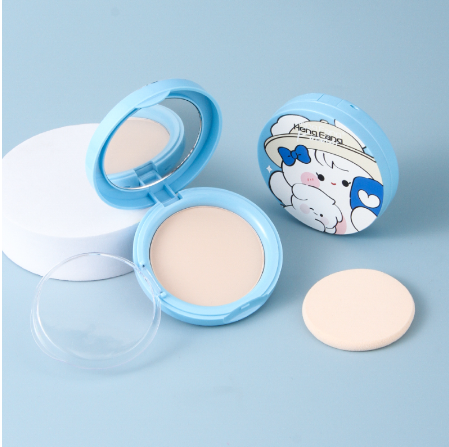 Lamuseland Oil Control Pressed Powder Matte Waterproof Flawless Setting Powder Compact Face Makeup With Puff