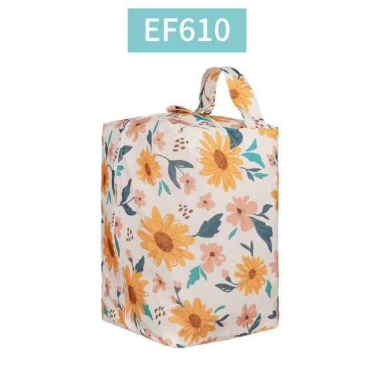 Happyflute Baby Diaper Pods Reusable Waterproof Fashion Prints Wet Dry Cloth Wet Bag Mums Storage Travel Nappy Bag C8