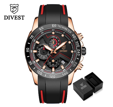 DIVEST Original Men's Watches Business Fashion Brand Casual Sport Quartz Men Lumninous Watch Waterproof Date Clock 9023 M5