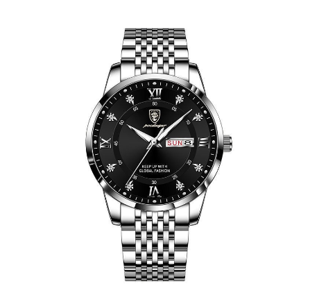 Binbond Original Luxury Fashion Business Waterproof Men's Watch Luminous Calendar Quartz Stainless Steel Men's Watch 006