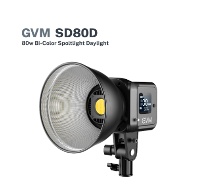 Gvm Sd80d Bi-Color Led Studio Video Spotlight