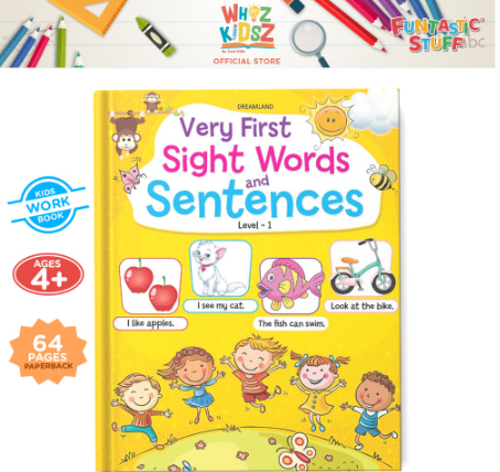 Whiz Kidsz Very First Sight Words Sentences Level 1, Books for Kids