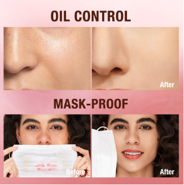 O.Two.O Face Powder Oil Control Long Lasting 24h Locking Makeup Foundation Matte With Puff