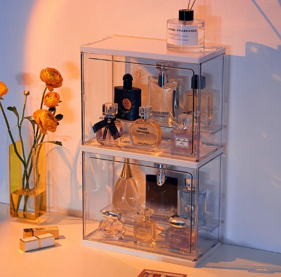 Acrylic Transparent Storage Rack Perfume Lipstick Cosmetic Storage Rack Doll Toys Organizer