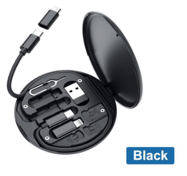 Zeus Multifunctional 60W USB DZeus Multifunctional 60W USB Data Cable Portable 5 In 1 Fast Charge Line With Storage Box Organizerata Cable Portable 5 In 1 Fast Charge Line With Storage Box Organizer