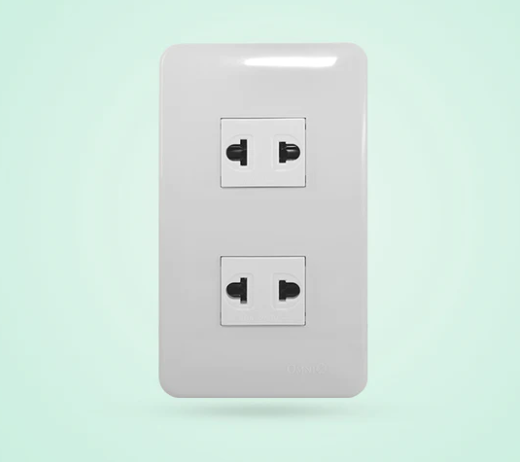 OMNI Universal Outlet 2 Gang 16A W-Series WP2-Wu
