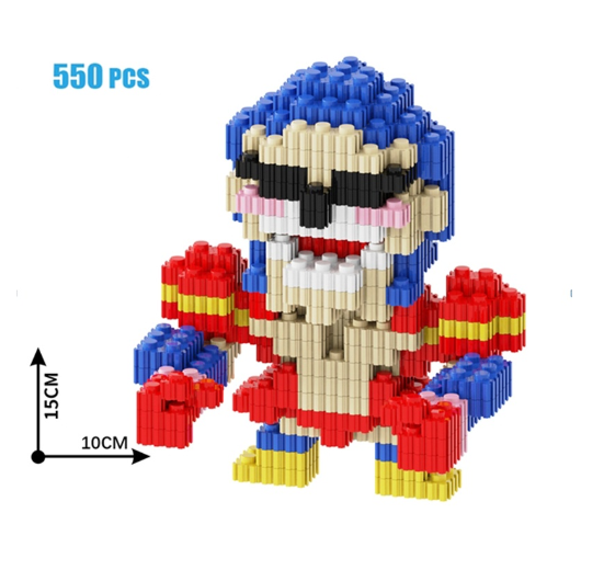 Lboyu One Piece Luffy Toys Cute Block Mini Character Building Block Children's Education Game 9