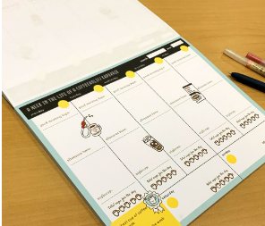 A Week in the Life of a Coffeeholic / Kapeadik - Weekly Planner Notepad by Inky Livie