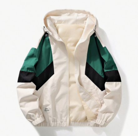 Men's Color Block Sports Jacket, Windbreaker Gym Clothes Men