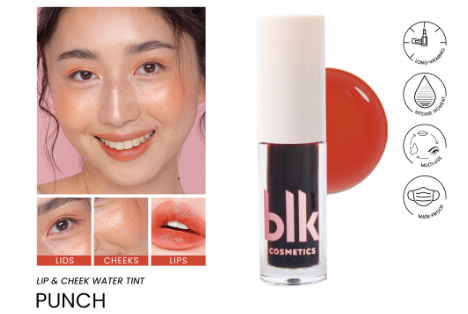 blk cosmetics fresh lip and cheek water tint punch