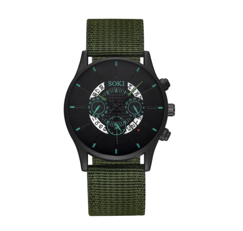 Fashion Canvas Strap Men's Watch Student Sports Quartz Watche M002