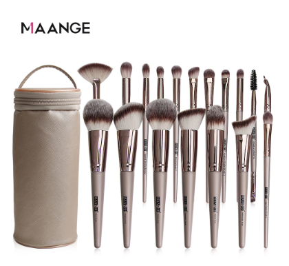 MAANGE 18Pcs Makeup Brushes Set With Cosmetic Bag Professional Cosmetic Brush Tools