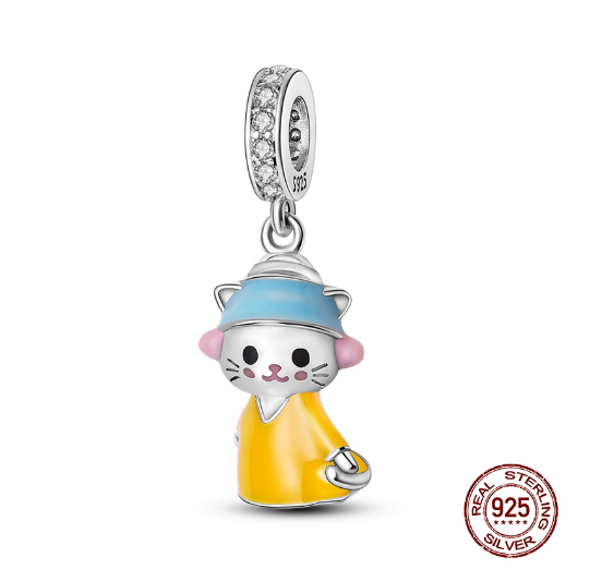925 Silver Boy Girl Pendant Little Prince Charm Fit Original Pandora Charms Bracelet Beads Fine Jewelry Gift d14