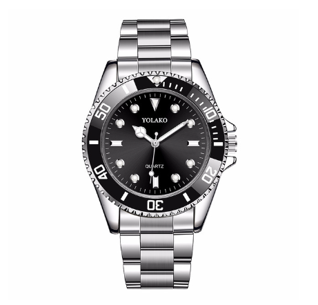 Classic business multicolor water ghost watch men's steel band quartz watch couple watch 004