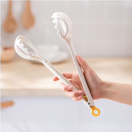 Famco Round Food Tong - Stainless Steel Serving Tongs for Kitchen Convenience