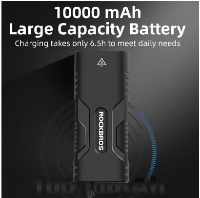 10000mAH Bike Light Set 850 Lumens MTB Road Type-C USB Waterproof Bicycle Front Flashlight Headlight Cycling