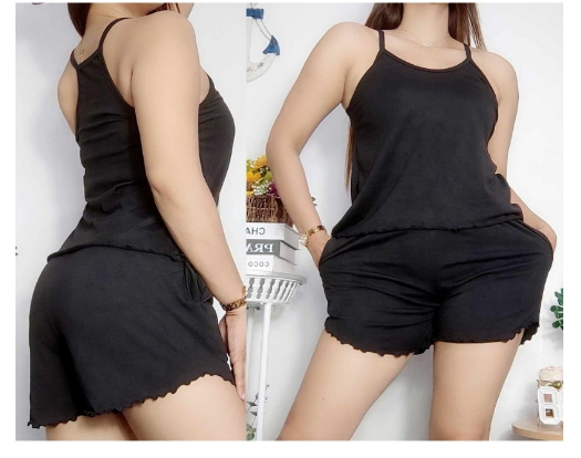 HALTER SHORT TERNO LETUCCE W2SIDEPOCKET/FREESIZE FITS UP TO XL
