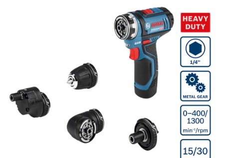 Bosch GSR 12V-15FC Cordless Heavy Duty Drill/Driver - Power Tool/Home Improvement