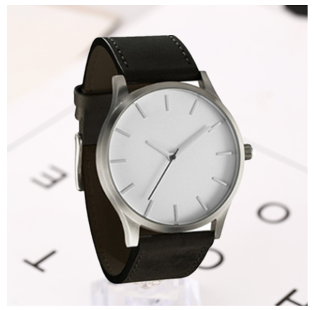 Simple casual fashion large dial without LOGO frosted belt scale quartz men's watch M1