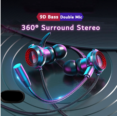 Original G20 Gaming Bass Earphones Wired Headphone Headset Earbuds with Microphone Bag