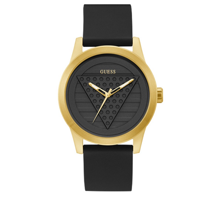 Guess Classic Black Rubber Watch For Men GW0200G1