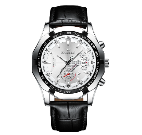 FNGEEN Men Fashion Business Quartz Watch with Date M9