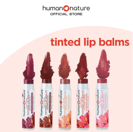 Human Nature Tinted Lip Balm 4g 100% Natural (Moisturizes, Cools & Protects Lips from Chapping)