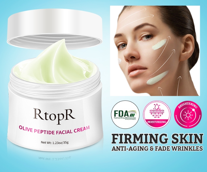 RtopR Olive Peptide Firming Anti-Wrinkle Cream Reduce Face Fine Lines Tighten Pores Whitening Oil Control Acne hydrating skin Product