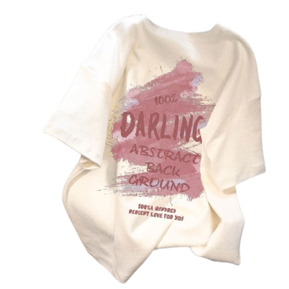 Lovito Women Letter T-Shirt LNE17054 (White)