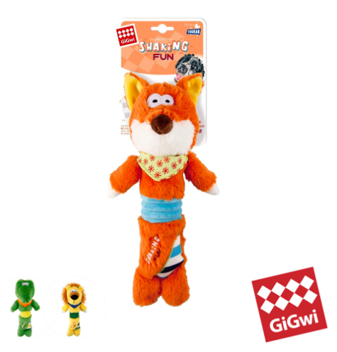 GiGwi Shaking Fun Pet Plush Toy with Full Body Squeaker
