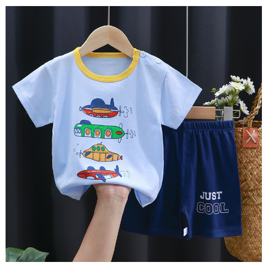 Boy Clothes Corp Terno for Kids Boys Fashion Sando Shorts Set Summer Terno For Kid Boy D3