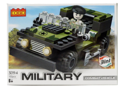 Cogo Military Jeep 102pcs Building Blocks