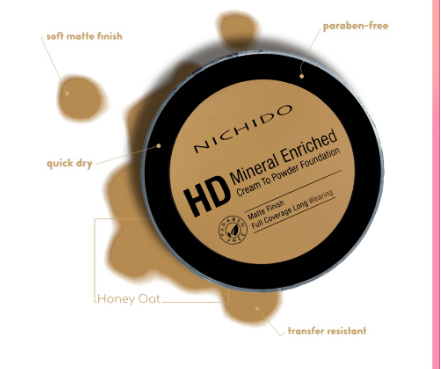 NICHIDO Cream To Powder Foundation - Honey Oat