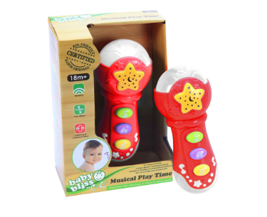 Baby Bliss Musical Playtime Microphone, Lead-Free - Developmental Toys