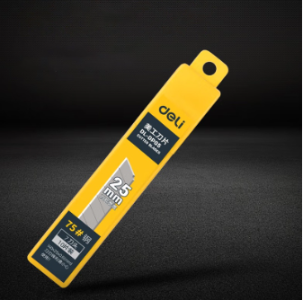 Deli 10Pcs 75# Stainless Steel Cutter Blade Refill Utility Blade Refill Set(25X126mm) DL-DP05