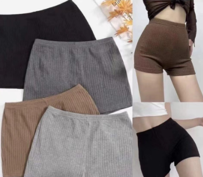 Knit Trouser Highwaist Yoga Shorts Cycling Shorts SLIT Hem