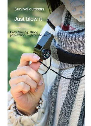 2024 New 3-in-1 Whistle Couple Survival Whistle Field Training Whistle Super Loud Outdoor Lifesaving Equipment 2024.5