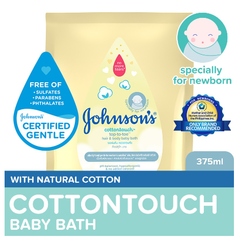 Johnson's CottonTouch Baby Wash 375ml Refill-Newborn,Baby Essentials,Baby Bath,Body Wash For Baby