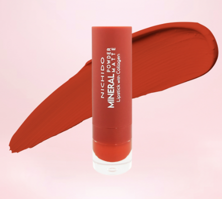 Nichido Mineral Powder Matte Lipstick With Collagen Booster - Love On Fire