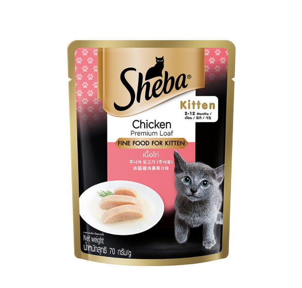 Sheba Kitten Food Cat For In Chicken Flavor 6-Pack 70g