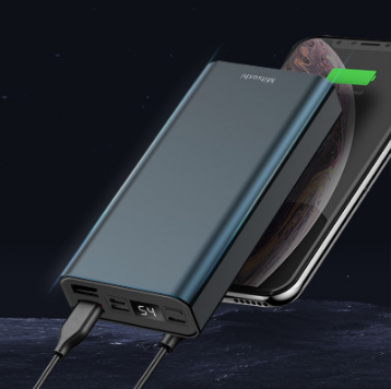 Mitsushi M20 Powerbank 20000mAh LED Display Metal Aluminum Slim Casing Lightweight Fast Charger