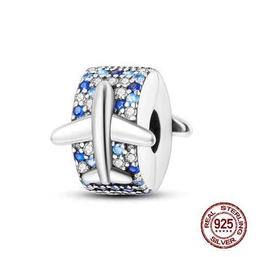 Fit Original Pandora Bracelet Beads Pendant 925 Sterling Silver Love Positioning Buckle Series Colorful Women Jewelry DIY Gift S032