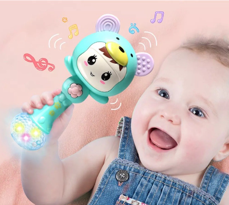 Baby Shaker Sand Hammer Toy Dynamic Rhythm Stick Rattles Musical Instrument Toys