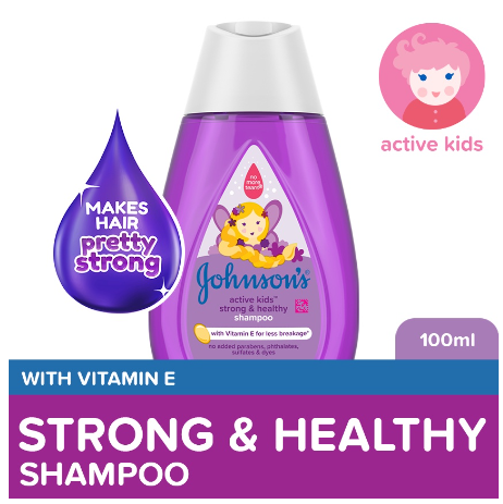 Johnson's Active Kids Strong & Healthy Baby Shampoo 100ml - Shampoo for Kids, For Kids Bath
