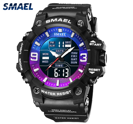 SMAEL Digital Mens Watches Waterproof Original Top Brand Sport Casual Outdoor Fashion Male Watch Men LED Light 8049 06
