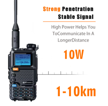 Motorola X6 Walkie Talkie 10W AM/FM Segment Reception 4800mAH 200CHS Two-Way Radio