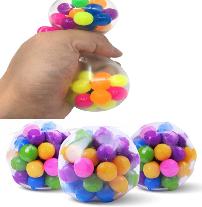 1Pcs Clear Stress Balls Colorful Toys Autism Mood Squeeze Relief Healthy Funny Gadget Vent Toy Children Birthday Gift