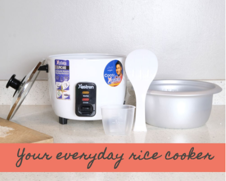 Astron URC-60 0.6L Drum Shape Rice Cooker (White) | 3 cups | 350W | 2-3 persons | free paddle
