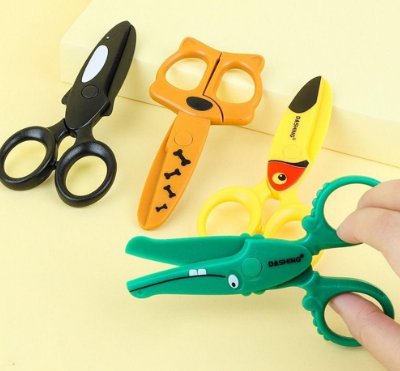 ANTSU Safety Scissors Children Animal Shape Stationary Handwork Student School Handcraft Scissors